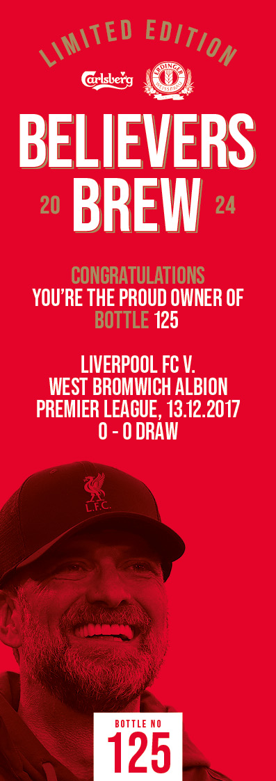 Bottle No.125: Liverpool FC v. West Bromwich Albion, Premier League, 13.12.2017, 0 - 0 Draw - Bild 3 aus 3