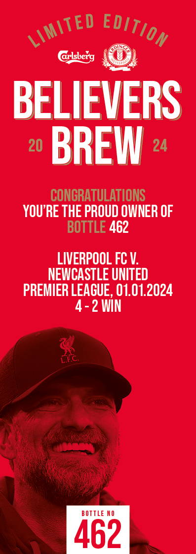 Bottle No.462: Liverpool FC v. Newcastle United, Premier League, 01.01.2024, 4 - 2 Win - Bild 3 aus 3