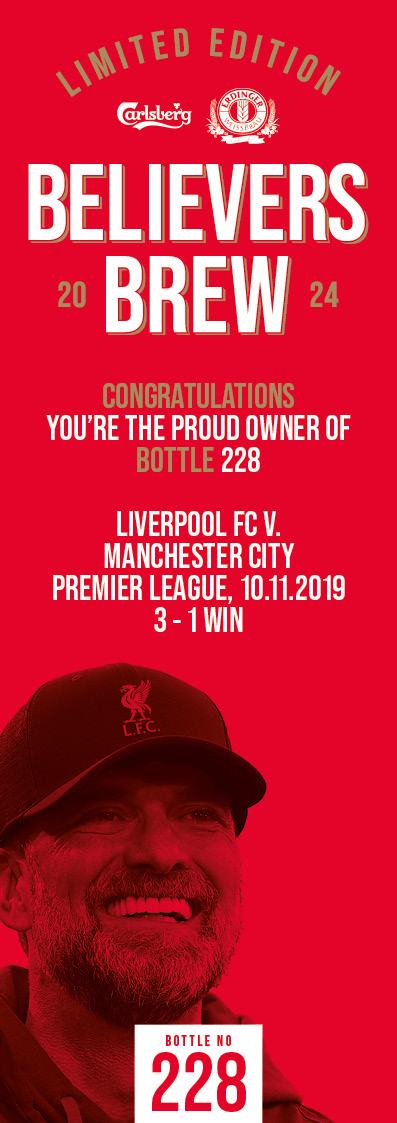 Bottle No.228: Liverpool FC v. Manchester City, Premier League, 10.11.2019, 3 - 1 Win - Image 3 of 3