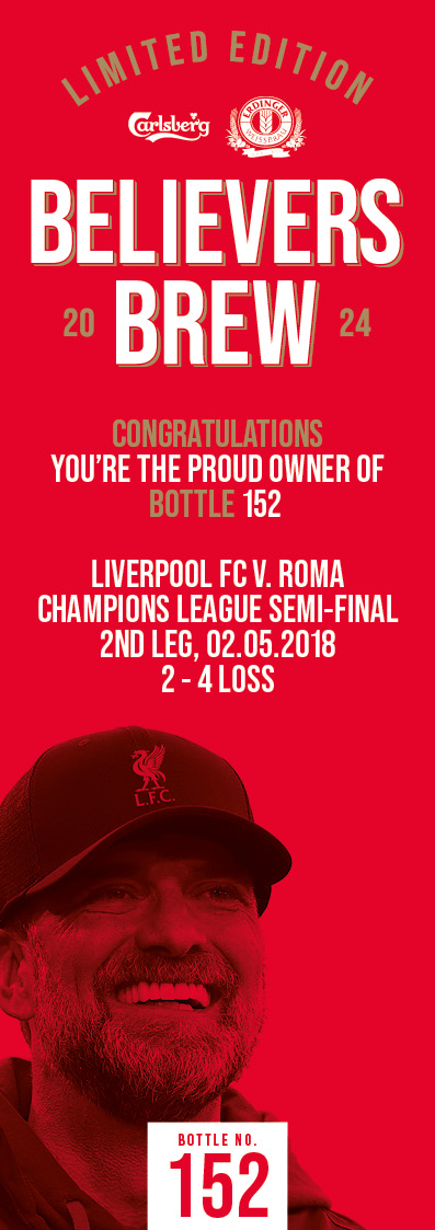Bottle No.152: Liverpool FC v. Roma, Champions League Semi-final 2nd leg, 02.05.2018, 2 - 4 Loss - Bild 3 aus 3
