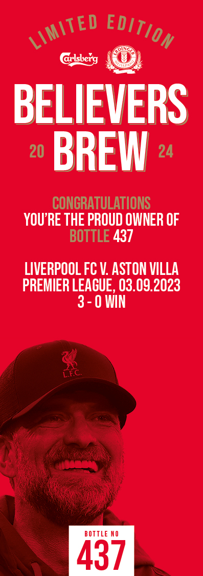 Bottle No.437: Liverpool FC v. Aston Villa, Premier League, 03.09.2023, 3 - 0 Win - Image 3 of 3
