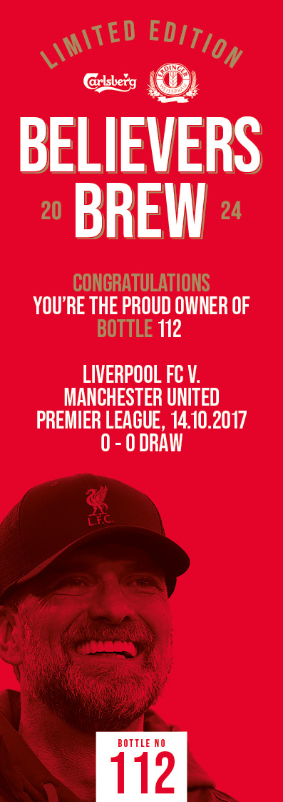 Bottle No.112: Liverpool FC v. Manchester United, Premier League, 14.10.2017, 0 - 0 Draw - Bild 3 aus 3