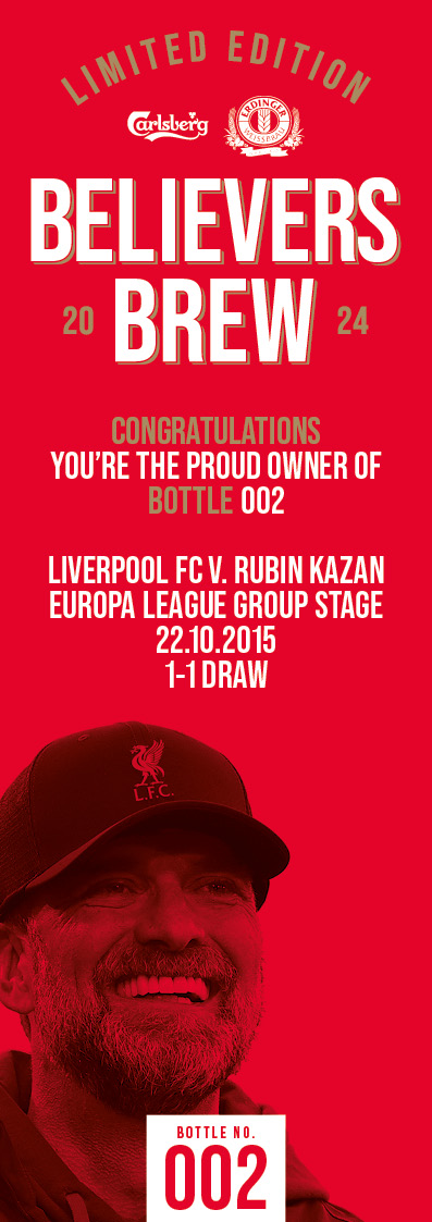 Bottle No.2: Liverpool FC v. Rubin Kazan, Europa League Group Stage, 22.10.2015, 1-1 Draw - Image 3 of 3