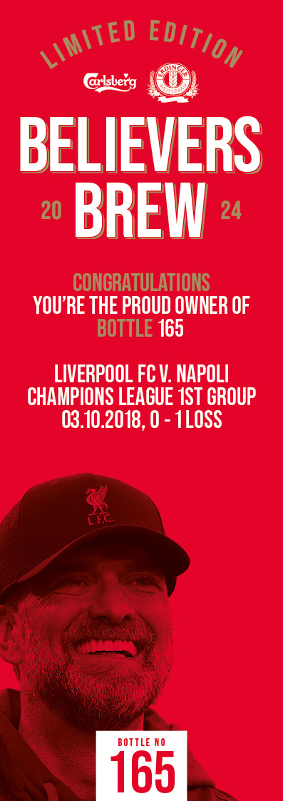 Bottle No.165: Liverpool FC v. Napoli, Champions League 1st Group Ph., 03.10.2018, 0 - 1 Loss - Bild 3 aus 3