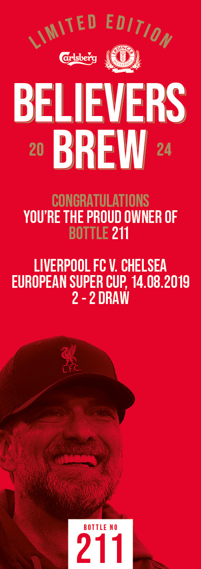 Bottle No.211: Liverpool FC v. Chelsea, European Super Cup, 14.08.2019, 2 - 2 Draw - Image 3 of 3