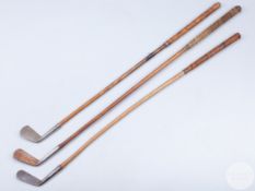 Smooth-faced play club hickory shaft and suede grip