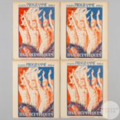 Paris 1924 Olympics Games four official wrestling programmes