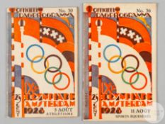 Amsterdam 1928 Olympic Games, two official daily programmes