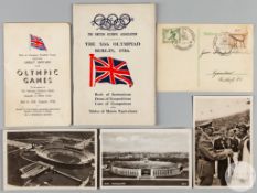 1936 Berlin Olympic Games a Great Britain Olympic football team itinerary booklet