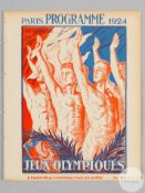 Paris 1924 Olympics Games official Italy v. Switzerland quarter-final football programme