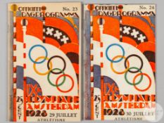 Amsterdam 1928 Olympic Games two official daily programmes