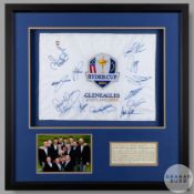 A flag from the 2014 Ryder Cup held at Gleneagles from the 26th to the 28th of September