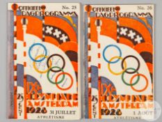 Amsterdam 1928 Olympic Games two official daily programmes