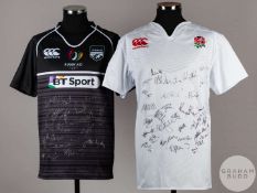 England v. Rest of the World, World Rugby Aid 2015 autographed shirt