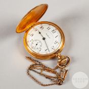 Paddy Brennan 18k gold Waltham full hunter pocket watch