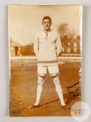 An extremely rare, early vintage signed sepia autographed Harold Abrahams photograph