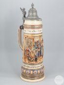 Large 19th Century German stoneware stein