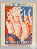 Paris 1924 Olympics Games official Egypt v. Sweden quarter-final football programme, 1st June 1924