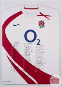 A multi-signed England replica rugby shirt, 2008