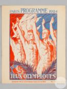 Paris 1924 Olympics Games official Italy v. Luxemburg football match programme, 29th May 1924