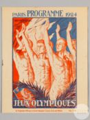 Paris 1924 Olympics Games official Uruguay v. France quarter-final football programme