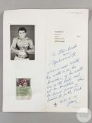 Muhammad Ali handwritten, autographed and dedicated poem, 4th December 1974