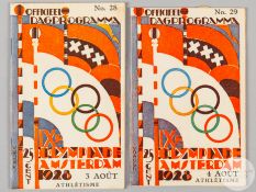 Amsterdam 1928 Olympic Games, two official daily programmes