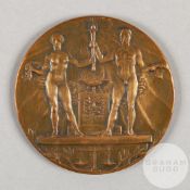 Amsterdam 1928 Olympic Games participants medal designed by J. C. Wienecke