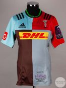 Multi-coloured Harlequins v. Montpellier European Challenge Cup Final short-sleeved shirt, 2016