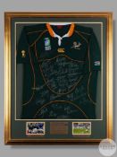 South Africa 2007 Rugby World Cup squad autographed shirt,