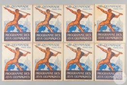 Paris 1924 Olympics Games eight official swimming and water polo daily programmes