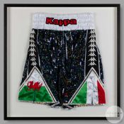 A pair of sequined Joe Calzaghe Kappa boxing shorts