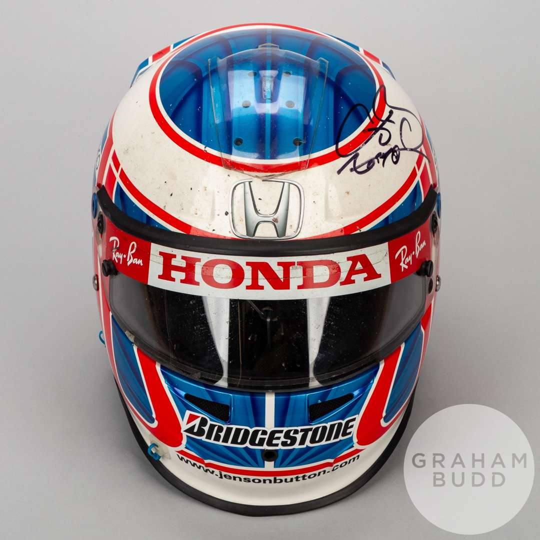 Jenson Button a race worn helmet from the 2007 Turkish Grand Prix.