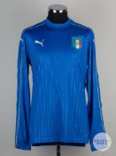 Andrea Pirlo autographed Italy long-sleeved shirt, 2016