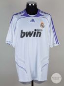 Fabio Cannavaro white and purple No.5 Real Madrid v. Sevilla short-sleeved shirt, 2007