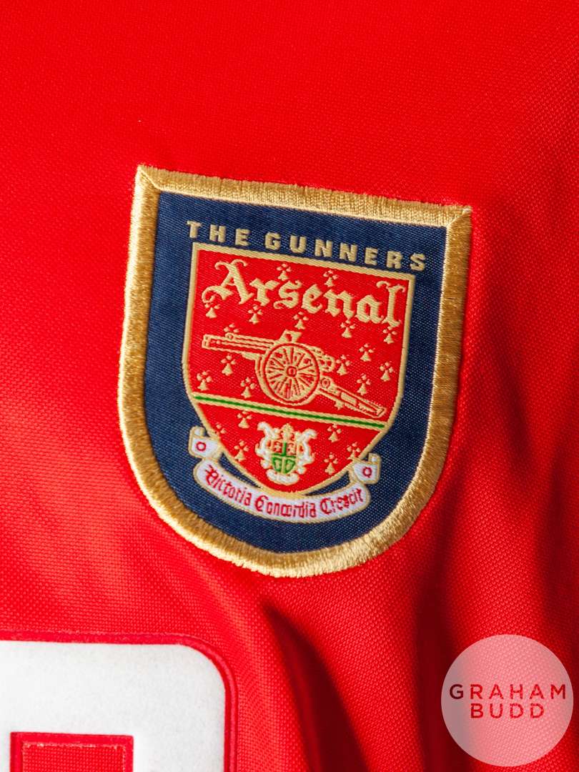 Denis Bergkamp red and white No.10 Arsenal long sleeved shirt 1998/99. - Image 3 of 6