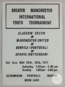 1977 Greater Manchester International Youth Tournament poster