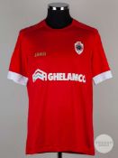 Faris Haroun red No.38 Royal Antwerp Europa Cup short-sleeved shirt, 2021-22