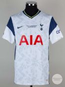 Harry Kane white No.10 Tottenham Hotspur short-sleeved shirt, 2020-21