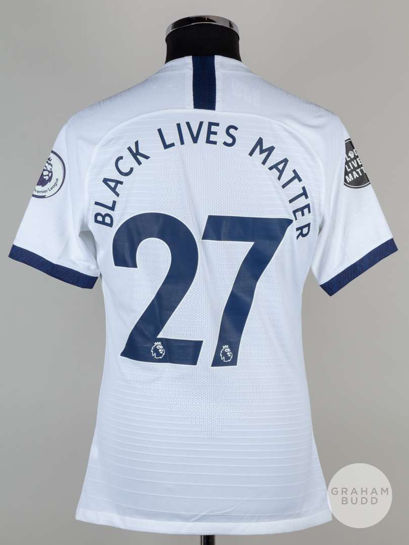 Lucas Moura white and blue No.27 Tottenham Hotspur short-sleeved shirt, 2019-20 - Image 2 of 5