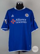 Les Ferdinand blue and white No.9 Leicester City short-sleeved shirt, 2003-04