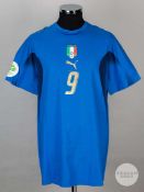Luca Toni blue & navy Italy No.9 shirt