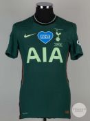 Sergio Reguilón dark green No.3 Tottenham Hotspur v. Manchester City shirt, 2020-21