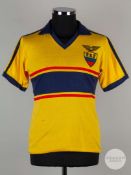Yellow, blue and red No.3 Ecuador short-sleeved shirt, 1980s