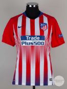 Koko red and white No.6 Atletico Madrid v. Juventus match issued short-sleeved shirt, 2018