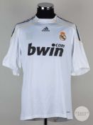 Rafael Van Der Vaart white No.23 Real Madrid short-sleeved shirt, 2010
