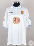 Ronny Johnsen white No.27 Aston Villa short sleeved shirt 2002/03.