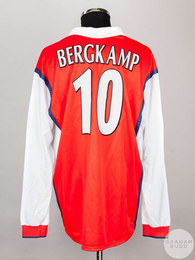 Denis Bergkamp red and white No.10 Arsenal long sleeved shirt 1998/99. - Image 2 of 6