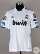 Sergio Ramos white No.4 Real Madrid v. Tottenham Hotspur Champions League shirt, 2011