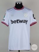 Nayef Aguero white No.27 West Ham United short-sleeved shirt, 2023-34